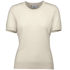 Allude Kortærmet Cashmere Sweater, Cream